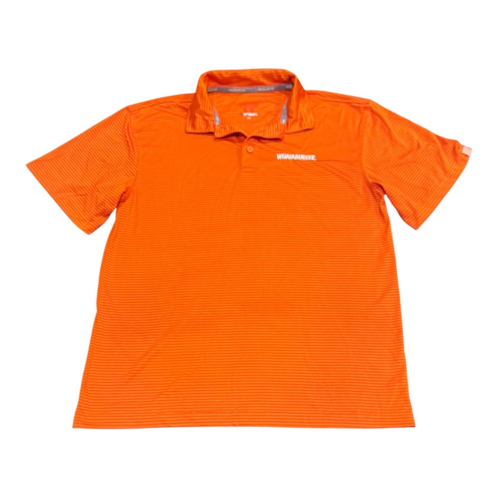 Men's Orange WHATABURGER Employee Performance Polo Shirt size Med